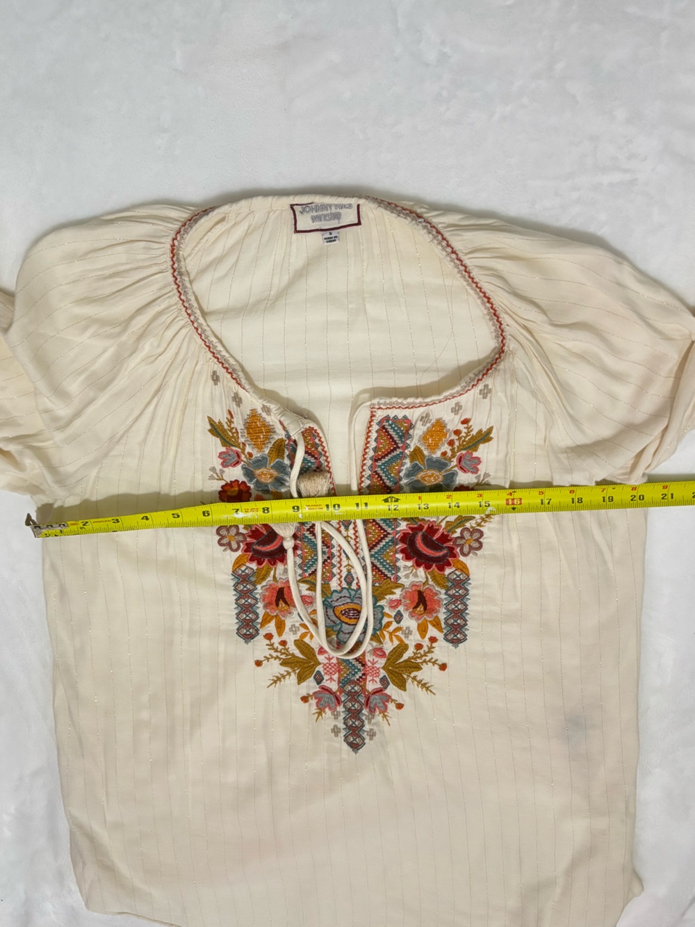 JOHNNY WAS Women’s Embroidered Peasant Blouse - Picture 13 of 13
